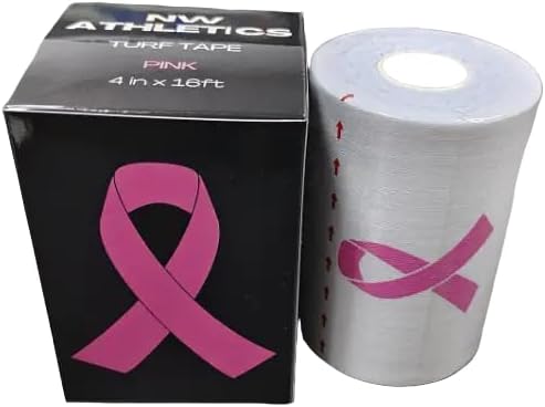 Football Turf Tape, Pink Breast Cancer Awareness Extra Wide, 16ft Long