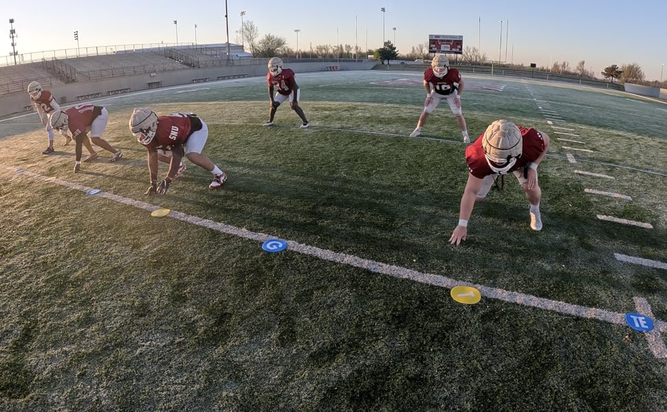 Football Lineman Split Markers-Teach Players Alignment-Offensive/Defensive Positions (Pack of 7)