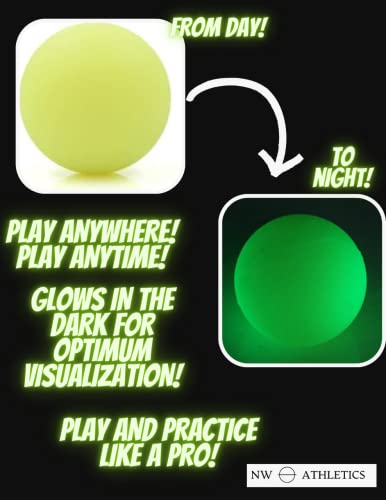 NW Athletics Glow in The Dark Lacrosse Ball-Official Size-for Lacrosse Competition and Practice-Adults and Kids (2 Pack)